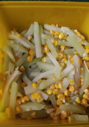 Foto resep Tumis labu siam dan jagung