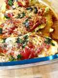 Pizza de pollo con 2 quesos!