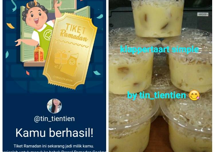 Resep 40. Klappertaart simple untuk jualan Anti Gagal