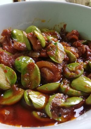 Foto resep Sambel cumi asin pete