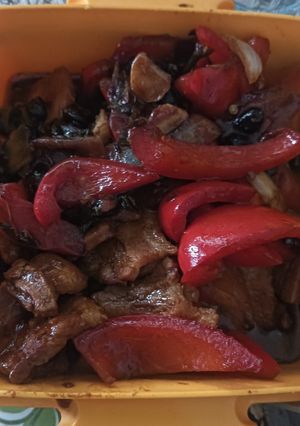 Foto resep Babi Masak Paprika Merah