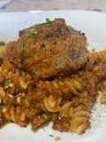 Fusilli alla Bolognese con Polpette di Tritato Misto