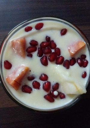 A picture of Fruit custard.