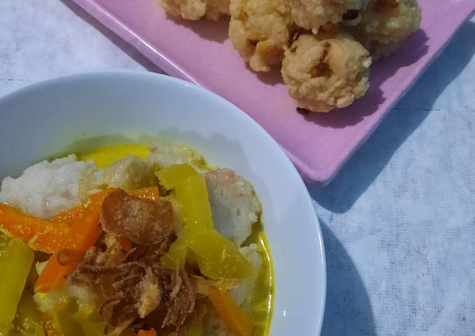 1 Resep 2 Masakan (Celimpungan Ikan dan Pempek Bulat / Adaan)