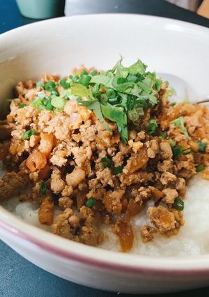 รูปของ ข้าวต้มแห้งหมูสับคุโรบุตะ