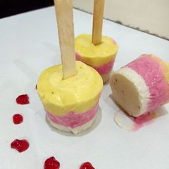 A picture of Three layers kulfi.