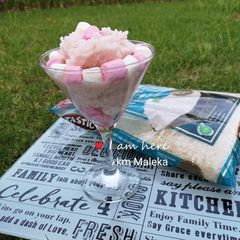 A picture of Coconut mushmellow rice pudding.