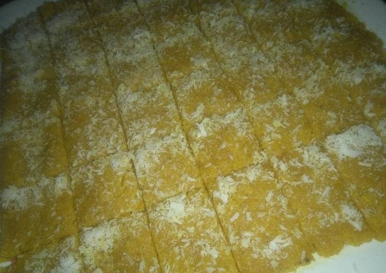 Recipe of Fall Besan ki burfi
