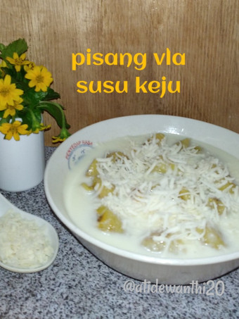 Anti Ribet, Buat pisang vla susu keju Enak Dan Mudah