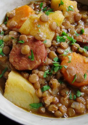A picture of Stewed Lentils & Chorizo.