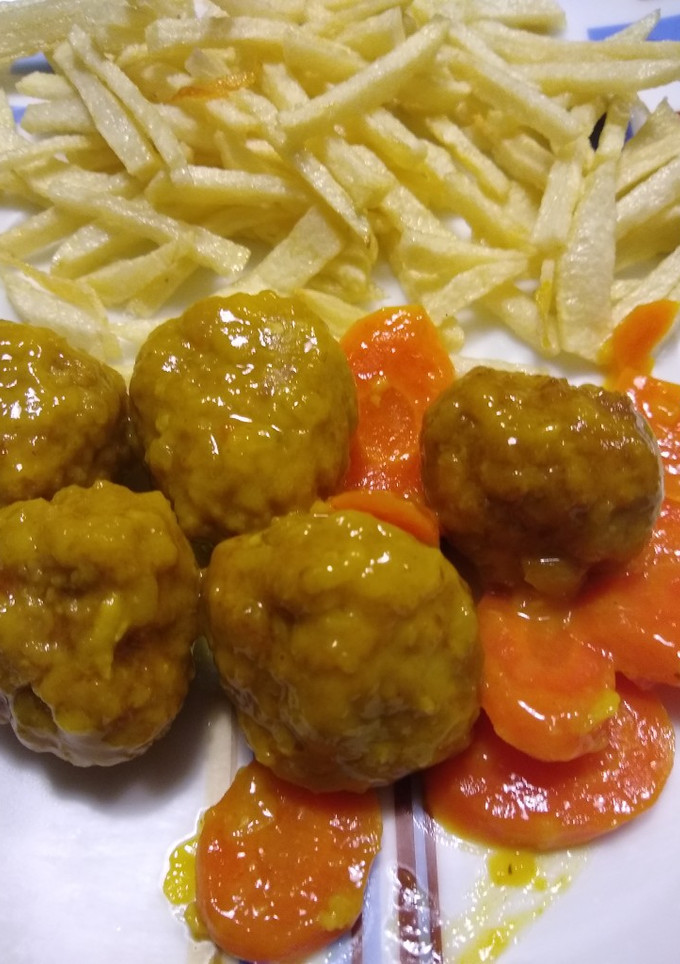 Una foto de Albóndigas al azafrán