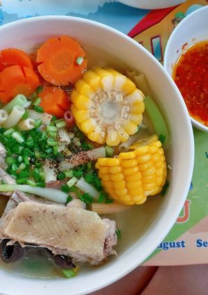 Hình của món Nui gà ta cho bữa sáng.