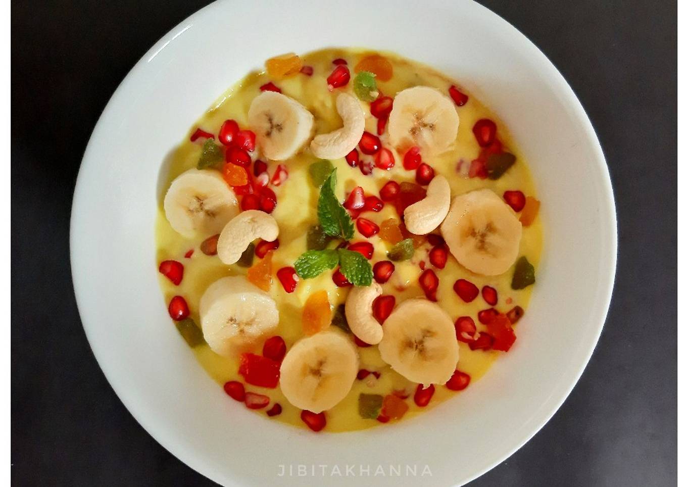 Fruit Custard from Scratch