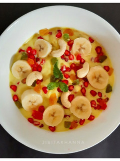 A picture of Fruit Custard from Scratch.