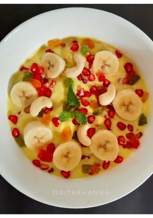 A picture of Fruit Custard from Scratch.