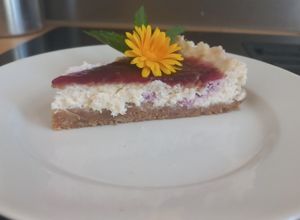 Foto di Cheesecake basso alle ciliegie