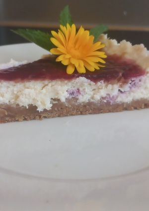 Foto di Cheesecake basso alle ciliegie
