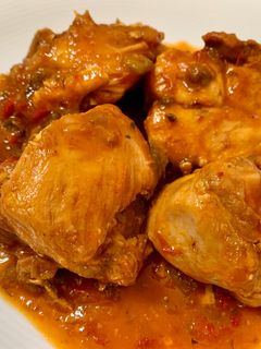 Una foto de Pollo campero al jerez