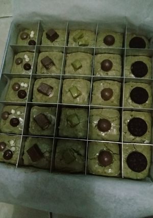 Foto resep 39. Brownies Matcha Sekat