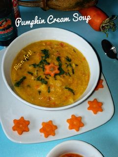 Foto resep Pumpkin Cream Soup (Sup Krim Labu Kuning)