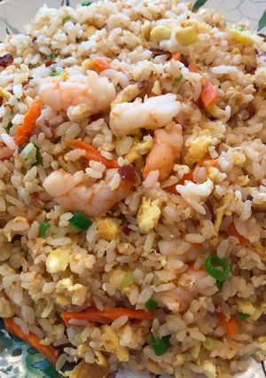 A picture of Bacon & Shrimp Fried Rice.