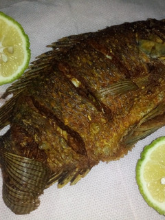 A picture of Deep fried fish.