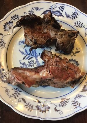 A picture of California Farm Winter Smoked Rack of Lamb.