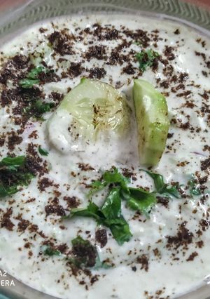 A picture of Cucumber raita.