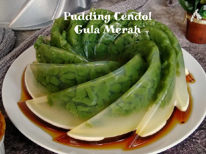 Cara Gampang Menyiapkan Resep Pudding cendol gula merah yang Lezat Sekali Anti Ribet, Lezat Sekali