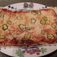 Pizza de hojaldre con verduras, mozzarella y 4 quesos