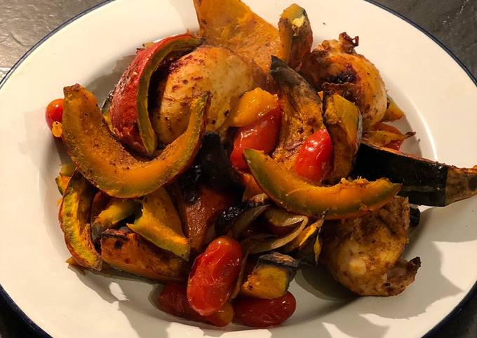 3 step autumn roast pumpkin and chicken π
