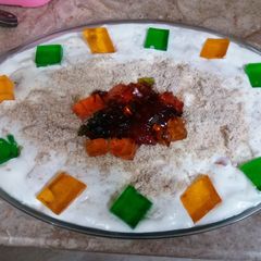 A picture of Fruit triffle.