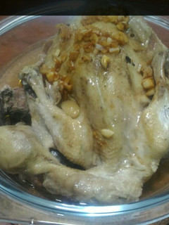 Foto resep Ayam rebus siram bawang putih