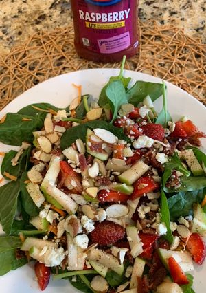 A picture of Spinach Strawberry Green Apple Salad.