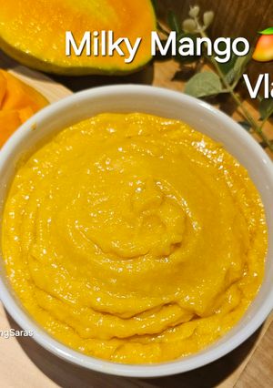 Foto resep Milky Mango Vla🥭 (Vla Susu Mangga_Fruity Vla🍮)