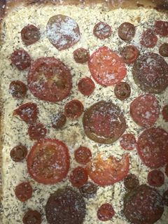 Una foto de 562. Tarta salada de queso ricotta y tomate (principal verdura)
