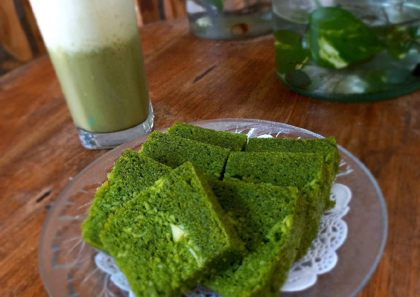 Green Tea Steamed Cake | Bolu Kukus Matcha - resep kuliner nusantara