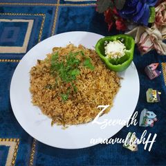 A picture of Cabbage and Capsicum Fried Rice.