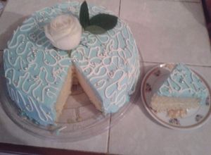 Una foto de Pastel Azul