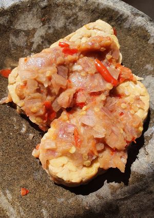 Foto resep Tempe kukus sambal #diet