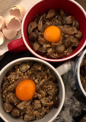 Foto resep Nasi Tim Vegetarian Jamur & Telur