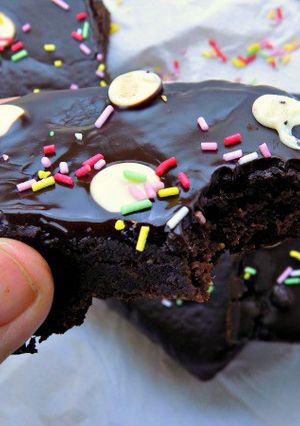 Una foto de Brownie de boniato sin mantequilla