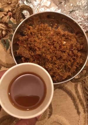 صورة لوصفة قشد تمر بالزعفران والهيل ،،