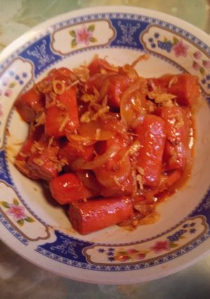 Foto resep Sosis PedasManis Wijen#tantanganakhirtahun dan #masakditahunbaru