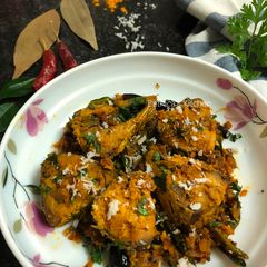 A picture of Hilsa Fish Curry - South Indian Fusion Style.