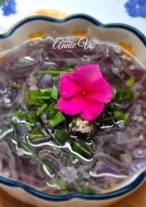 Hình của món Canh bắp cải tím thịt xay.