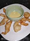 Tiras de Pollo estilo KFC con salsa de miel mostaza