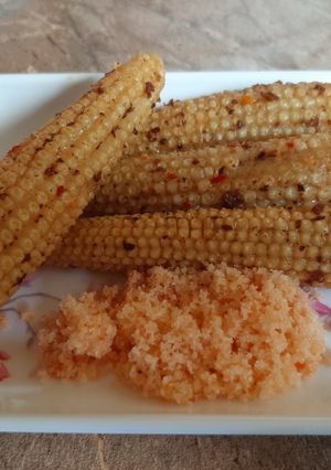 A picture of Khatti mitthi babycorn.