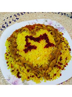 عکسی از دستور مرصع پلو برای همسر جان😋🧔🤤