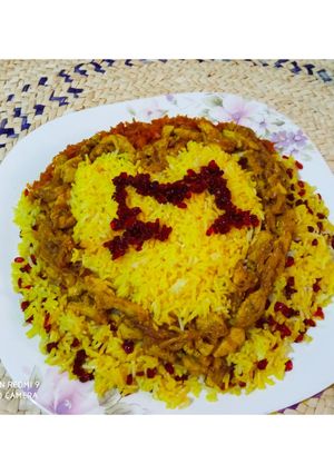 عکسی از دستور مرصع پلو برای همسر جان😋🧔🤤